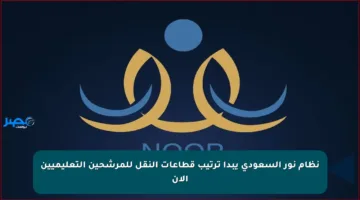 نظام نور السعودي يبدأ ترتيب قطاعات النقل للمرشحين التعليميين الآن